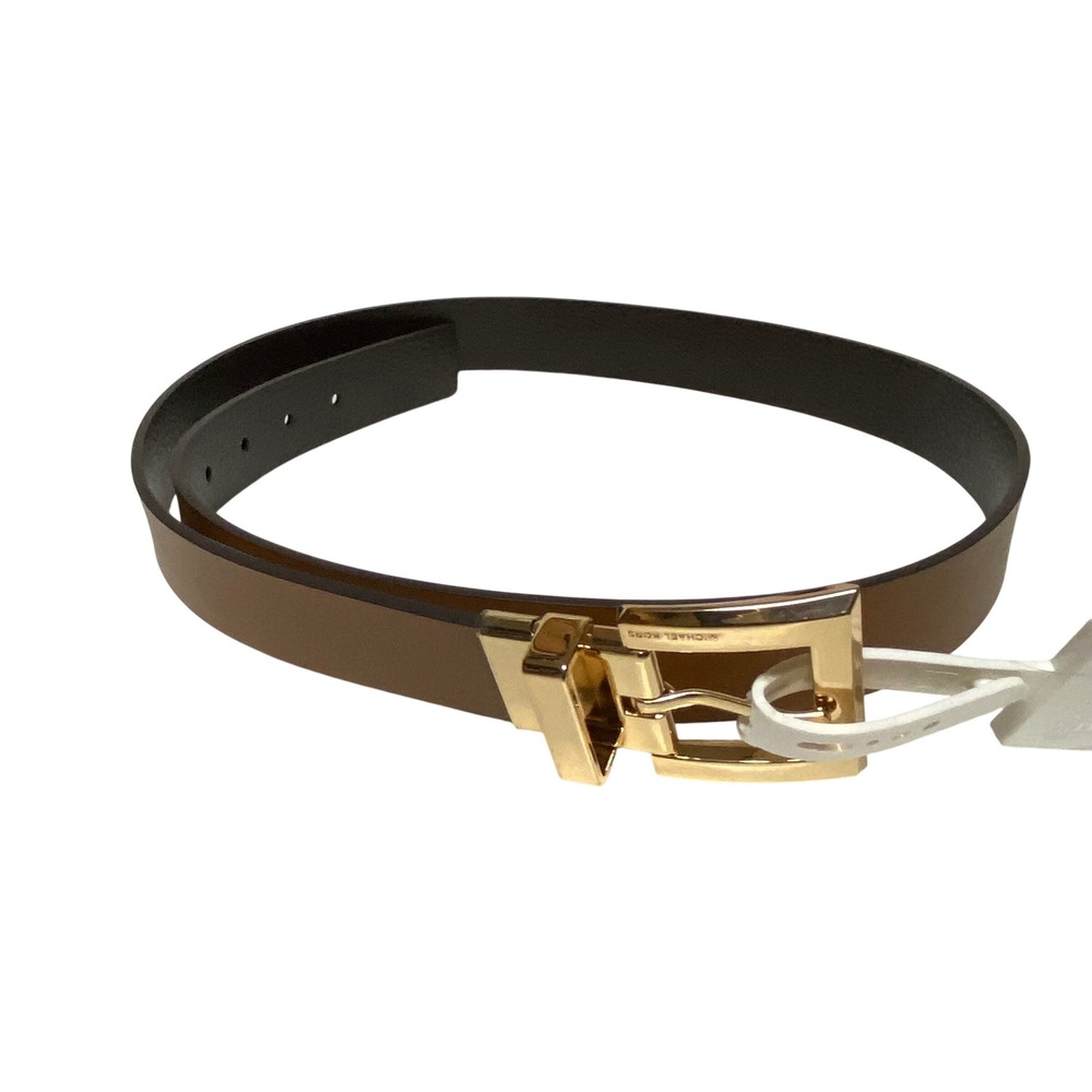 Michael Kors Twist Reversible Genuine Leather Women Belt Size L NWT